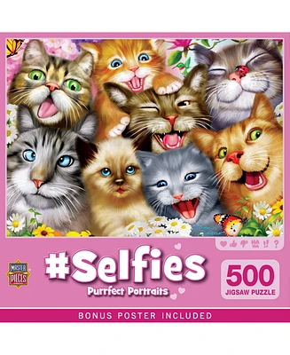 MasterPieces Puzzles MasterPieces Selfies - Purrfect Portraits 500 Piece Jigsaw Puzzle