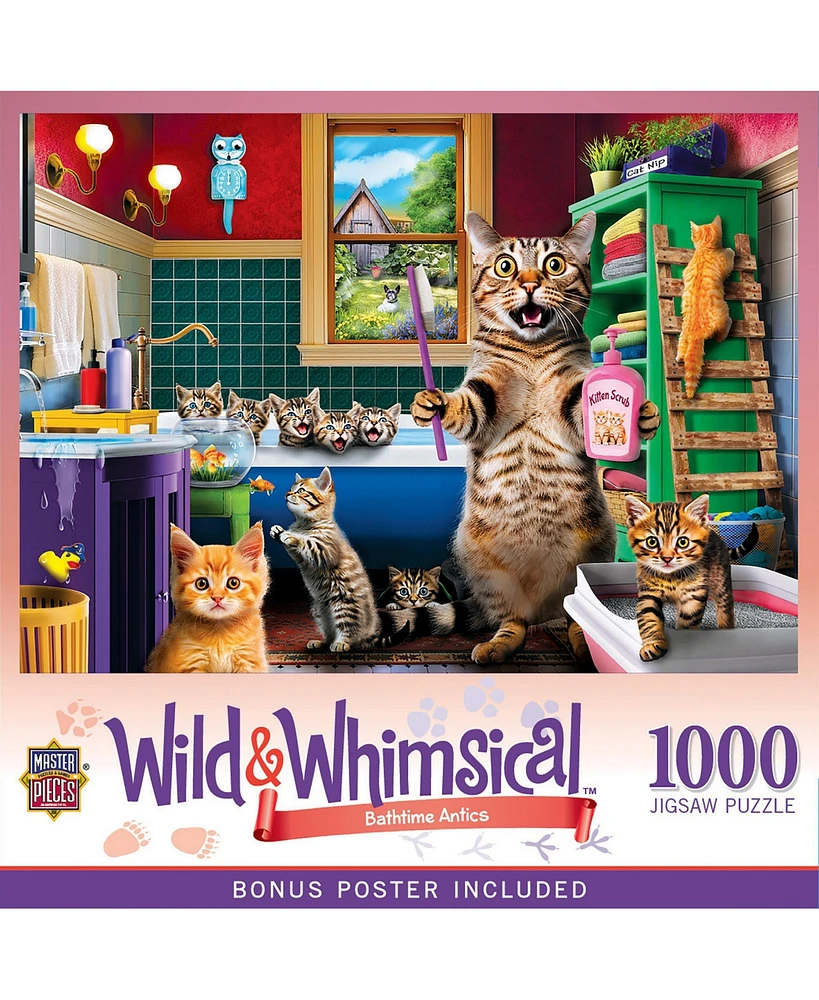 MasterPieces Puzzles MasterPieces Wild & Whimsical Bathtime Antics 1000 Piece Jigsaw Puzzle