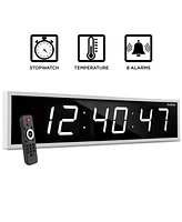 Ivation Large Digital Clock, 60" Led Wall Clock with Alarms, Timer & More