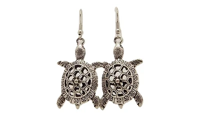 Hollywood Sensation Turtle Retro Vintage Drop Dangle Earring