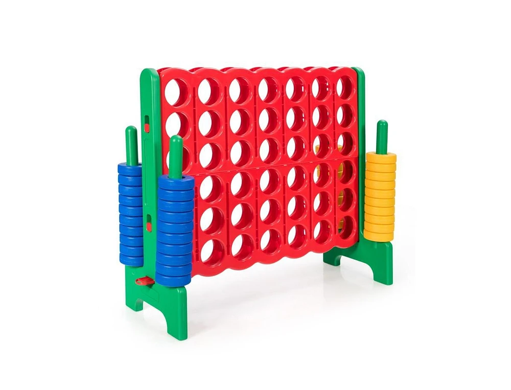 Slickblue Jumbo 4-to-Score Giant Game Set with 42 Rings and Quick-Release Slider