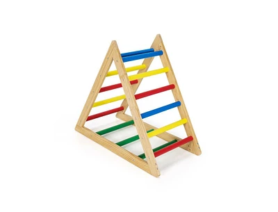 Slickblue Climbing Triangle Ladder with 3 Levels for Kids-Multicolor