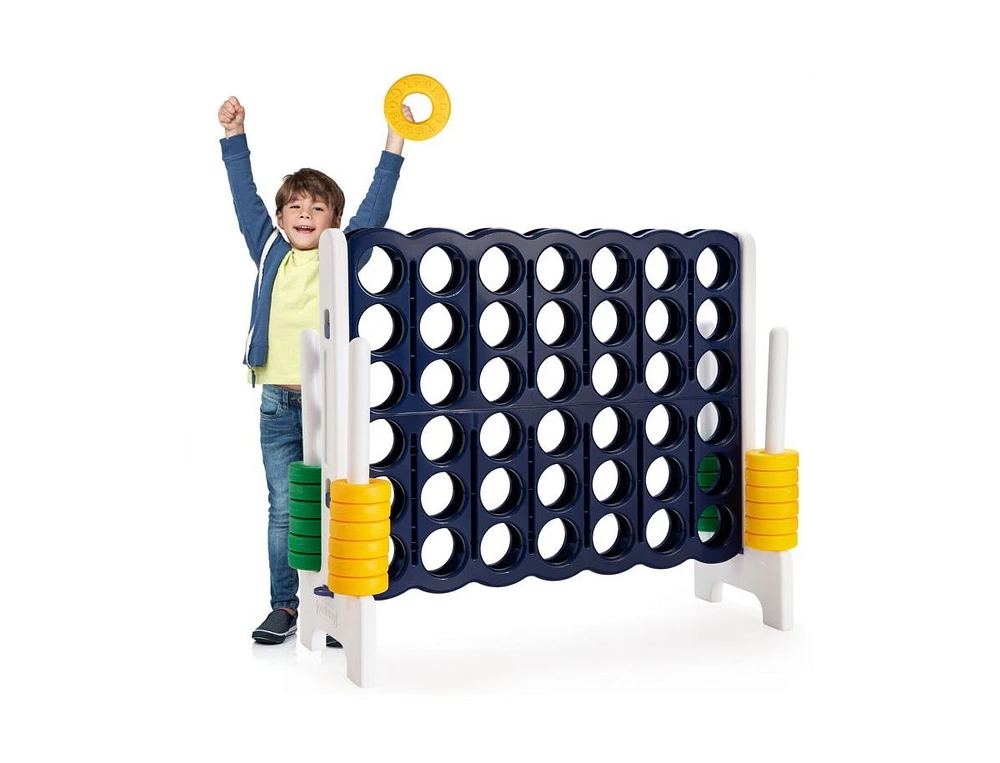 Slickblue 3.5 Feet Tall Jumbo 4 to Score Giant Game Set with 42 Rings