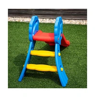 Slickblue Indoor Outdoor Children Folding Up-down Slide