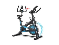 Slickblue Indoor Silent Belt Drive Adjustable Resistance Cycling Stationary Bike