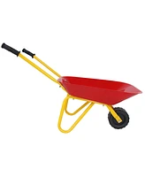 Slickblue Outdoor Garden Backyard Play Toy Kids Metal Wheelbarrow