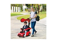 3-in-1 Mercedes Benz Ride-On Toddler Sliding Car with Push Handle