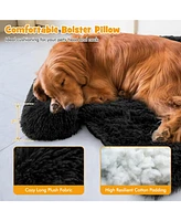 Slickblue Plush Calming Dog Couch Bed with Anti-Slip Bottom