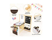 Slickblue Kids Art Center Wooden Table Bench Set