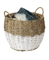 Honey Can Do Medium Round Nesting Seagrass Storage Basket with Handles