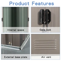 8FT X 4FT Outdoor Metal Storage Shed