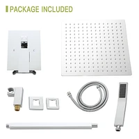 Ceiling Shower Set - Inch Square Shower Set, Dual Shower Heads