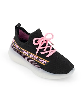 Dkny Little and Big Girls Slip On Landon Stretchy Knit Sneakers