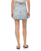 Vero Moda Women's Betty Wrap Denim Mini Skirt