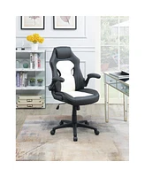 Streamdale Furniture Adjustable Height Executive Office Chair, Black And White