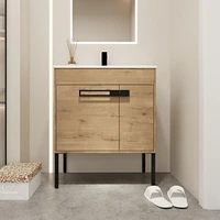 30 Inch Bathroom Vanity With Sink, Freestanding Bathroom Vanity Or Floating Is Optional Conversion
