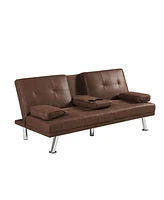 Simplie Fun Sofa Lie Function Sofa:Foldable Sofa Bed Sofa Bed