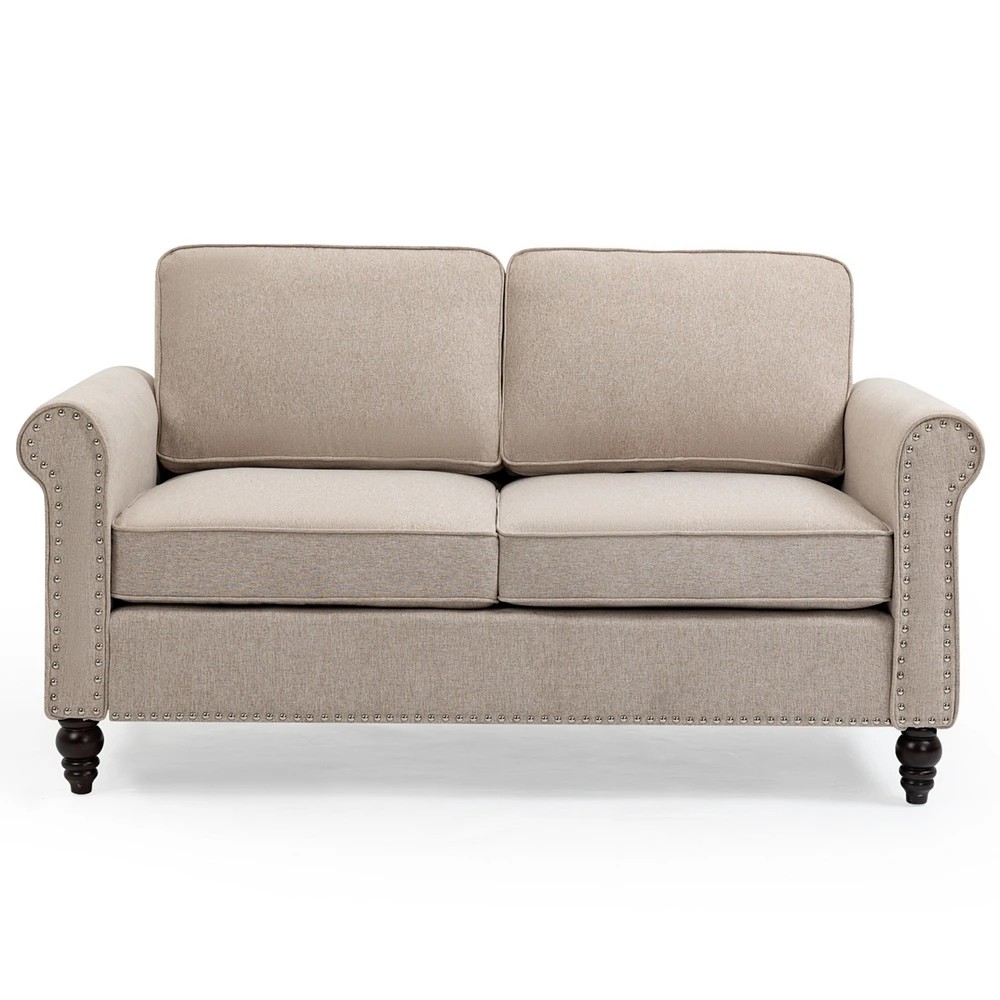 Streamdale Furniture 45 Inch, 2 Seater Loveseat Sofa, Mid Century Modern Couches For Living Room, Button Tufted Sofa