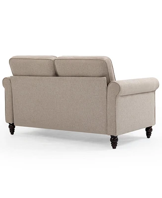 45 Inch, 2 Seater Loveseat Sofa, Mid Century Modern Couches For Living Room, Button Tufted Sofa