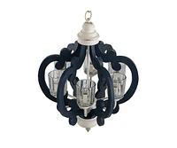 Farmhouse Pendant Light, Wood Chandelier - 6 Lights