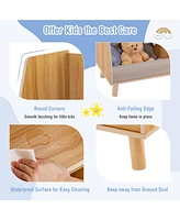 5-Cube Kids Bookshelf and Toy Organizer with Anti-Tipping Kits for Safe Efficient Storage
