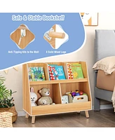 5-Cube Kids Bookshelf and Toy Organizer with Anti-Tipping Kits for Safe Efficient Storage