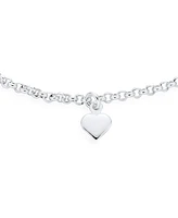 Bling Jewelry Love Multi Dangling 7 Hearts Charms Anklet Ankle Bracelet For Women Sterling Silver Adjustable 9 To 10 Inch With Extender