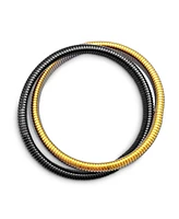 Bling Jewelry Omega Snake Cobra Wide Bangle Twisted Bracelet Bands Set Interlocking Flexible Stretch Bracelets Fits 8 to 8.5 inches Wrist