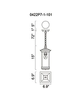 Cwi Lighting 15" Metal Oakwood 1 Light Outdoor Pendant