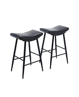 Simplie Fun Modern Pu Leather Bar Stools Set of 2