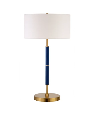 Hudson & Canal Simone 25" Tall 2-Light Table Lamp with Fabric Shade