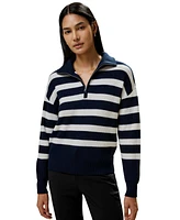 Lilysilk Women's Collared Quarter-Zip Wool Sweater for Women