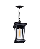 Cwi Lighting 14.8" Metal Leawood 1 Light Outdoor Hanging Light