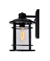 Cwi Lighting 10.8" Metal Belmont 1 Light Outdoor Wall Lantern