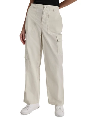 Dkny Jeans Women's High Rise Cotton Cargo Pants