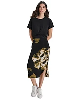 Dkny Women's T-Shirt Midi Dress