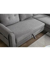 Simplie Fun Sectional Sofa Reversible Sectional Sleeper Sectional Sofa With Storage Chaise