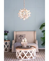 Adjustable Light Wood Chandelier - Bulb Not Included