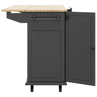 Rolling Kitchen Cart with Drop Leaf & Storage