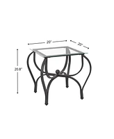 Streamdale Furniture 3-Piece Tempered Glass Coffee Table Set