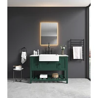 Streamdale Furniture 40x24 Led Lighted Bathroom Wall Mounted Mirror With High Lumen+Anti-Fog Separately Control