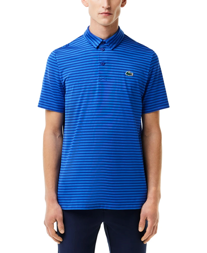 Lacoste Men's Short Sleeve Striped Performance Polo Shirt