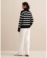 Lilysilk Women's The Tarra Stripe Sweater