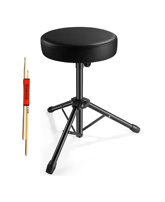 5 Core Drum Throne Height Adjustable Guitar Stool Thick Padded Comfortable Drummer Chair Black Ds 01 Blk