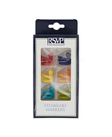 Rsvp International Basic Silicone Stemware Drink Markers Set 6 Piece