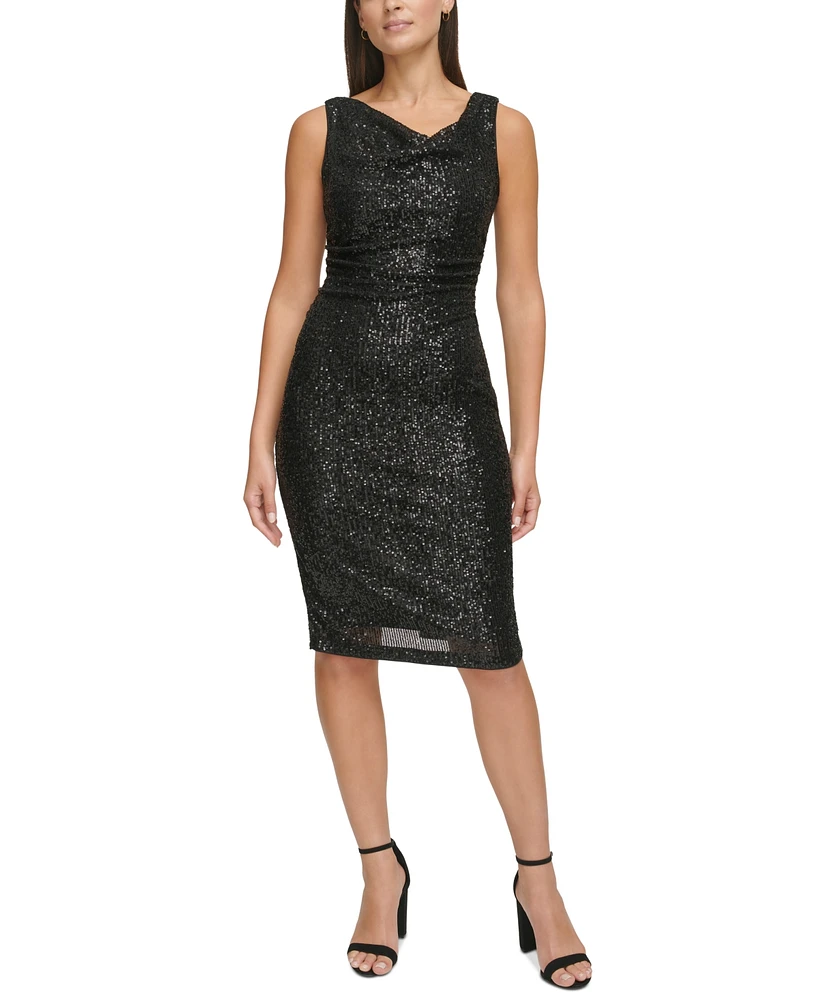 kensie Women's Sequined Sheath Dress