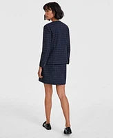 On 34th Womens Tweed Jacket Ribbed Bodysuit Tweed Mini Skirt Created For Macys