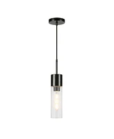 Hudson & Canal Lance 3.5" Glass Shade Wide Pendant