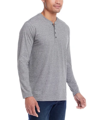 Weatherproof Vintage Men's Micro-stripe Long Sleeve Henley