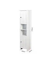 Streamdale Furniture Bathroom Floor Storage Cabinet With 2 Doors Living Room Wooden Cabinet With 6 Shelves